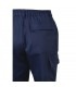 VL ARTEMIS Pantalon bicolor en sarga 190 g m algodon 20 y poliester 80 Pantalon multibolsillos elastico 240 g m