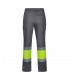 VL ARTEMIS Pantalon bicolor en sarga 190 g m algodon 20 y poliester 80 Pantalon multibolsillos elastico 240 g m