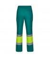 VL ARTEMIS Pantalon bicolor en sarga 190 g m algodon 20 y poliester 80 Pantalon multibolsillos elastico 240 g m