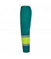 VL ARTEMIS Pantalon bicolor en sarga 190 g m algodon 20 y poliester 80 Pantalon multibolsillos elastico 240 g m