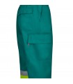 VL ARTEMIS Pantalon bicolor en sarga 190 g m algodon 20 y poliester 80 Pantalon multibolsillos elastico 240 g m