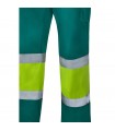 VL ARTEMIS Pantalon bicolor en sarga 190 g m algodon 20 y poliester 80 Pantalon multibolsillos elastico 240 g m