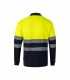 VL PLUTO LARGE Polo de pique bicolor 150g m con manga larga en algodon 55 y poliester 45