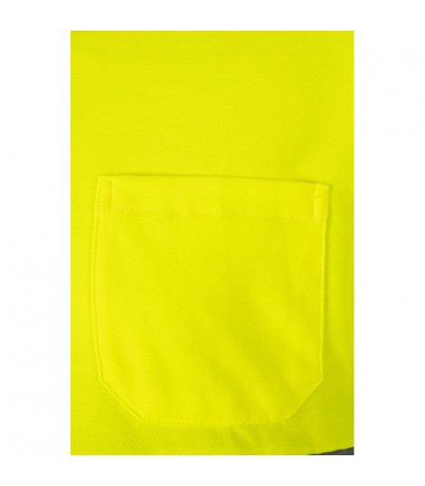 VL PLUTO LARGE Polo de pique bicolor 150g m con manga larga en algodon 55 y poliester 45