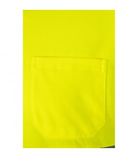 VL PLUTO LARGE Polo de pique bicolor 150g m con manga larga en algodon 55 y poliester 45
