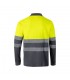 VL PLUTO LARGE Polo de pique bicolor 150g m con manga larga en algodon 55 y poliester 45