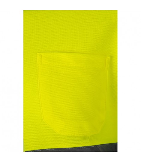 VL PLUTO LARGE Polo de pique bicolor 150g m con manga larga en algodon 55 y poliester 45