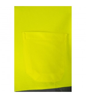 VL PLUTO LARGE Polo de pique bicolor 150g m con manga larga en algodon 55 y poliester 45