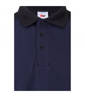 VL VELES Polo de pique elastico bicolor 200g m con manga corta en poliester 96 y elastano 4