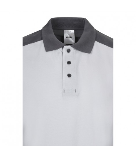 VL VELES Polo de pique elastico bicolor 200g m con manga corta en poliester 96 y elastano 4