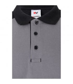 VL VELES Polo de pique elastico bicolor 200g m con manga corta en poliester 96 y elastano 4