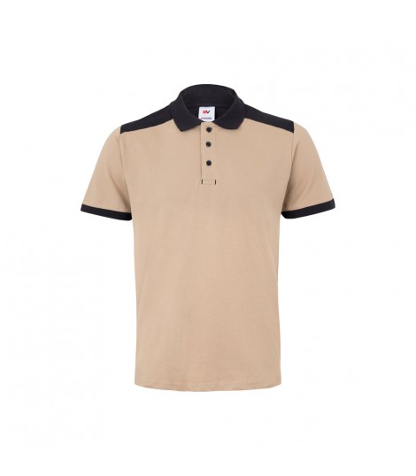 VL VELES Polo de pique elastico bicolor 200g m con manga corta en poliester 96 y elastano 4