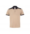 VL VELES Polo de pique elastico bicolor 200g m con manga corta en poliester 96 y elastano 4