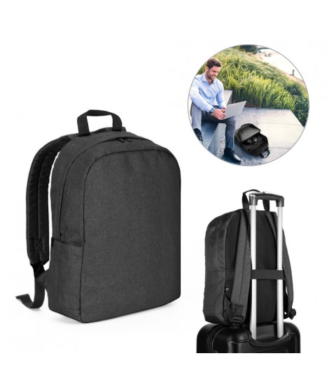 GIJON Mochila para portatil en poliester reciclado 600D alta densidad y forro en poliester reciclado 210D 16