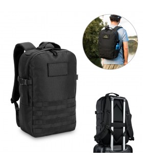 EDINBURGH BPACK Mochila de estilo militar en poliester reciclado 600D alta densidad y forro en poliester reciclado 210D 17 3