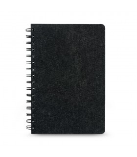 MISHIMA Cuaderno A5 con tapa semidura de fieltro reciclado 100 rPET con anillas y paginas rayadas