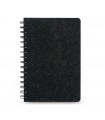MISHIMA Cuaderno A5 con tapa semidura de fieltro reciclado 100 rPET con anillas y paginas rayadas