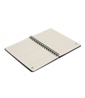 MISHIMA Cuaderno A5 con tapa semidura de fieltro reciclado 100 rPET con anillas y paginas rayadas