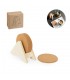 PLYCORK Soporte de madera contrachapada con 6 posavasos de corcho