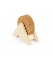 PLYCORK Soporte de madera contrachapada con 6 posavasos de corcho