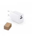 WEGENER. Adaptador de corriente con puerto USB-A de 18 W y USB-C de 20 W en 100% rABS