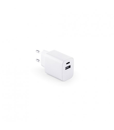 WEGENER Adaptador de corriente con puerto USB A de 18 W y USB C de 20 W en 100 rABS