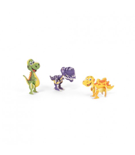 DINOSAURUS Puzzle 3D de papel y EVA con forma de dinosaurio