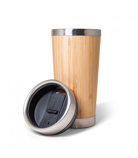PIETRO Vaso de viaje de bambu de 500 ml