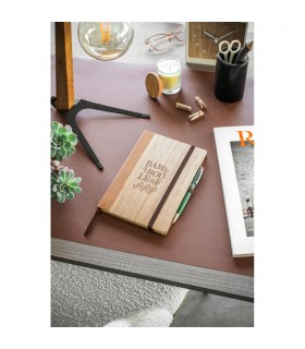 ORWELL Cuaderno A5 con tapa dura realizado con hojas de bambu y corcho