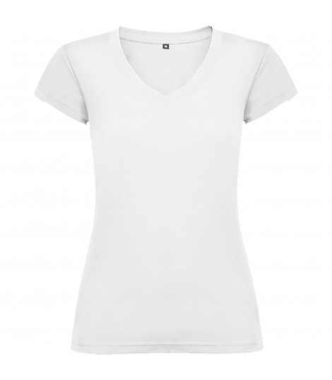 Camiseta de cuello de pico de manga corta para mujer Victoria