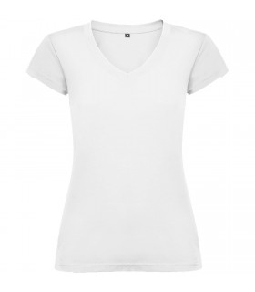 Camiseta de cuello de pico de manga corta para mujer Victoria