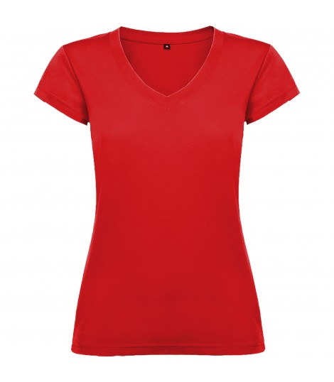 Camiseta de cuello de pico de manga corta para mujer Victoria