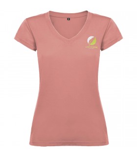 Camiseta de cuello de pico de manga corta para mujer Victoria