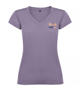 Camiseta de cuello de pico de manga corta para mujer Victoria