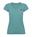 Camiseta de cuello de pico de manga corta para mujer Victoria