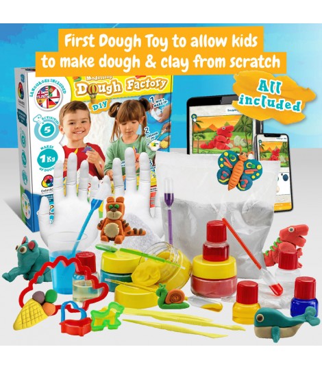 Modeling Dough Factory Kit III Juego educativo suministrado con una bolsa de regalo de papel kraft 100 g m