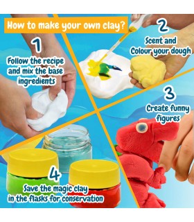 Modeling Dough Factory Kit III Juego educativo suministrado con una bolsa de regalo de papel kraft 100 g m