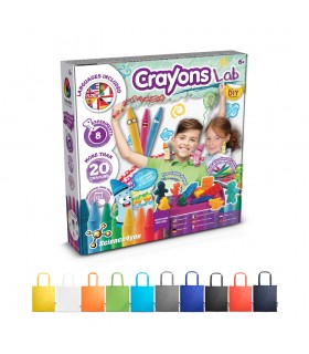 Crayon Factory Kit II Juego educativo suministrado con una bolsa de regalo plegable de 190T