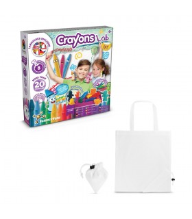 Crayon Factory Kit II Juego educativo suministrado con una bolsa de regalo plegable de 190T