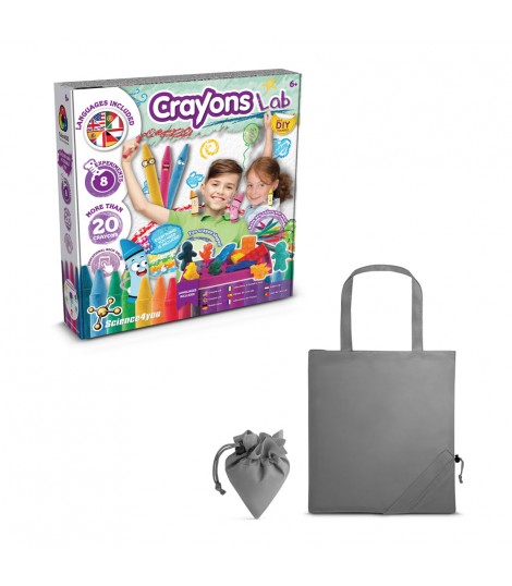Crayon Factory Kit II Juego educativo suministrado con una bolsa de regalo plegable de 190T