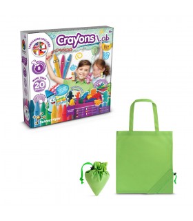 Crayon Factory Kit II Juego educativo suministrado con una bolsa de regalo plegable de 190T