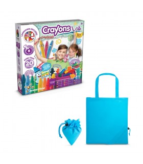 Crayon Factory Kit II Juego educativo suministrado con una bolsa de regalo plegable de 190T