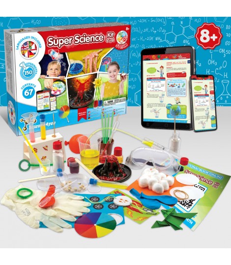 6 in 1 Super Science Kit II Kit educativo suministrado con una bolsa de regalo de papel kraft 100 g m
