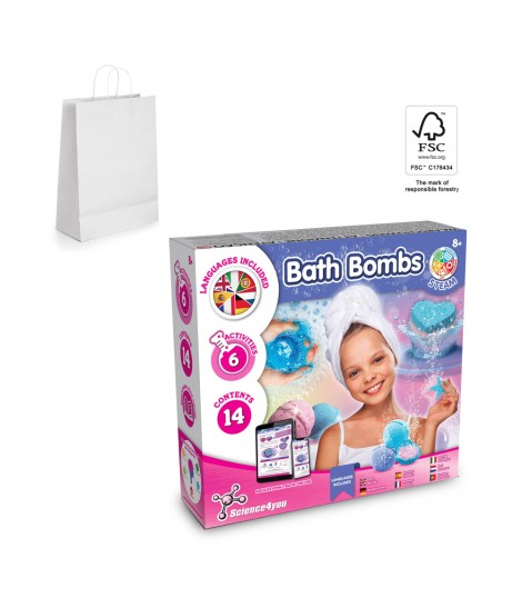 Bath Bombs Kit II Juguete educativo suministrado con una bolsa de regalo de papel kraft 90 g m