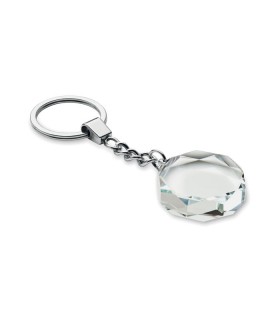 Llavero redondo de cristal
