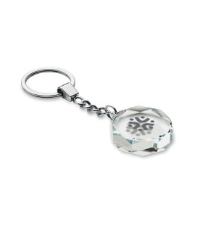 Llavero redondo de cristal