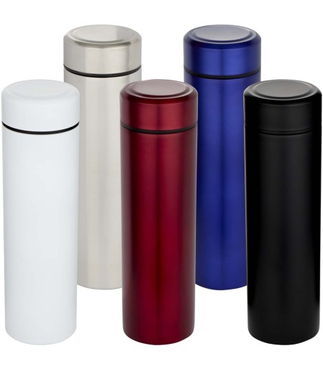 Termo de acero inoxidable de doble pared de 450 ml con colador de te Taylor