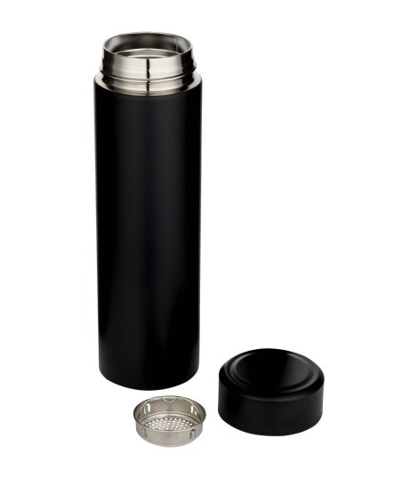 Termo de acero inoxidable de doble pared de 450 ml con colador de te Taylor