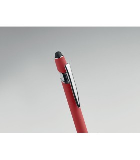 Boligrafo de aluminio gomoso