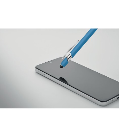Boligrafo de aluminio gomoso